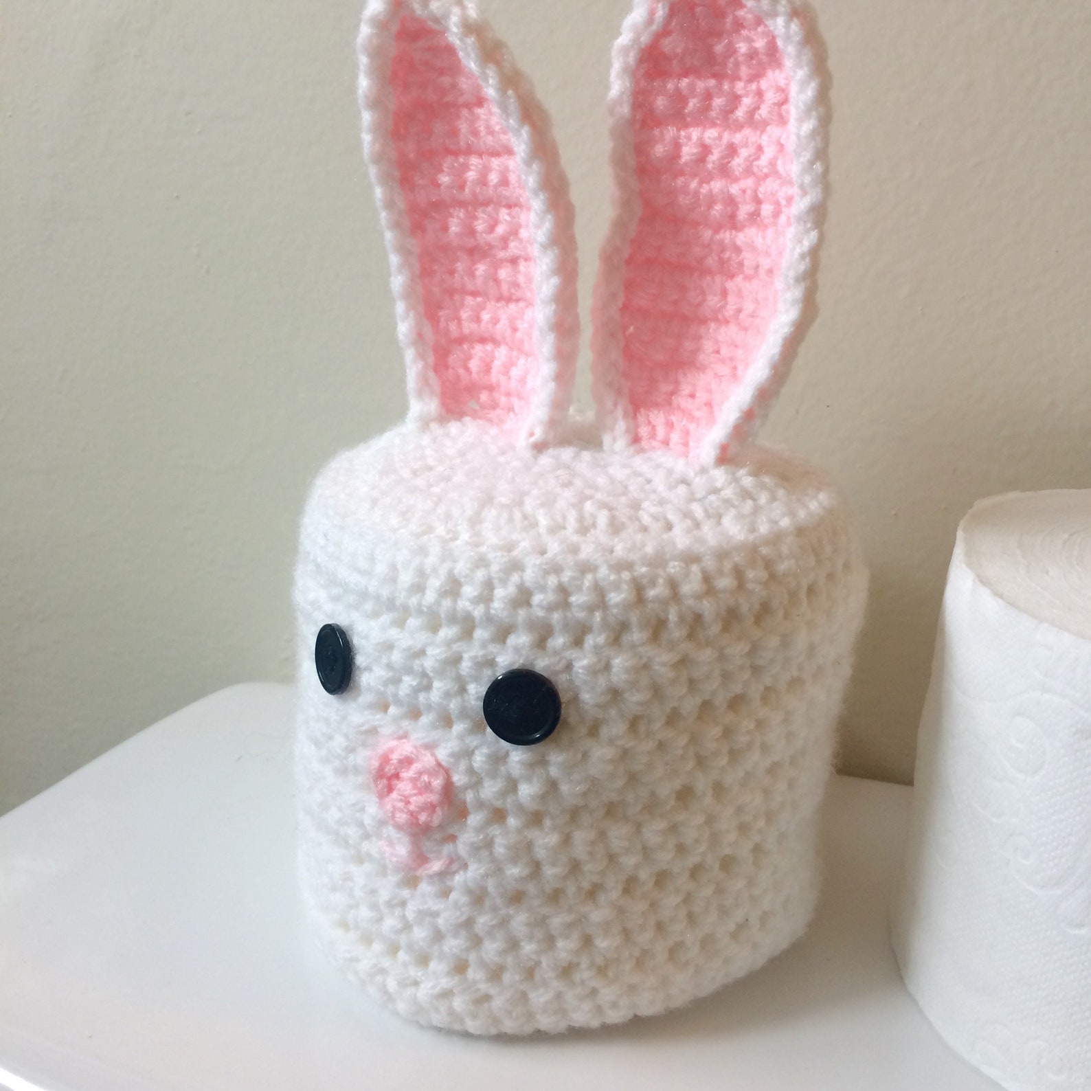 Easter Bunny Toilet Paper Cover Spring Decor Crochet Etsy