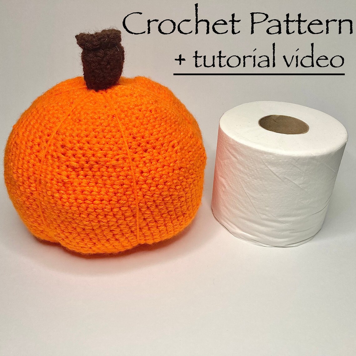 Pumpkin Toilet Paper Cover Crochet Pattern Tutorial Video Etsy
