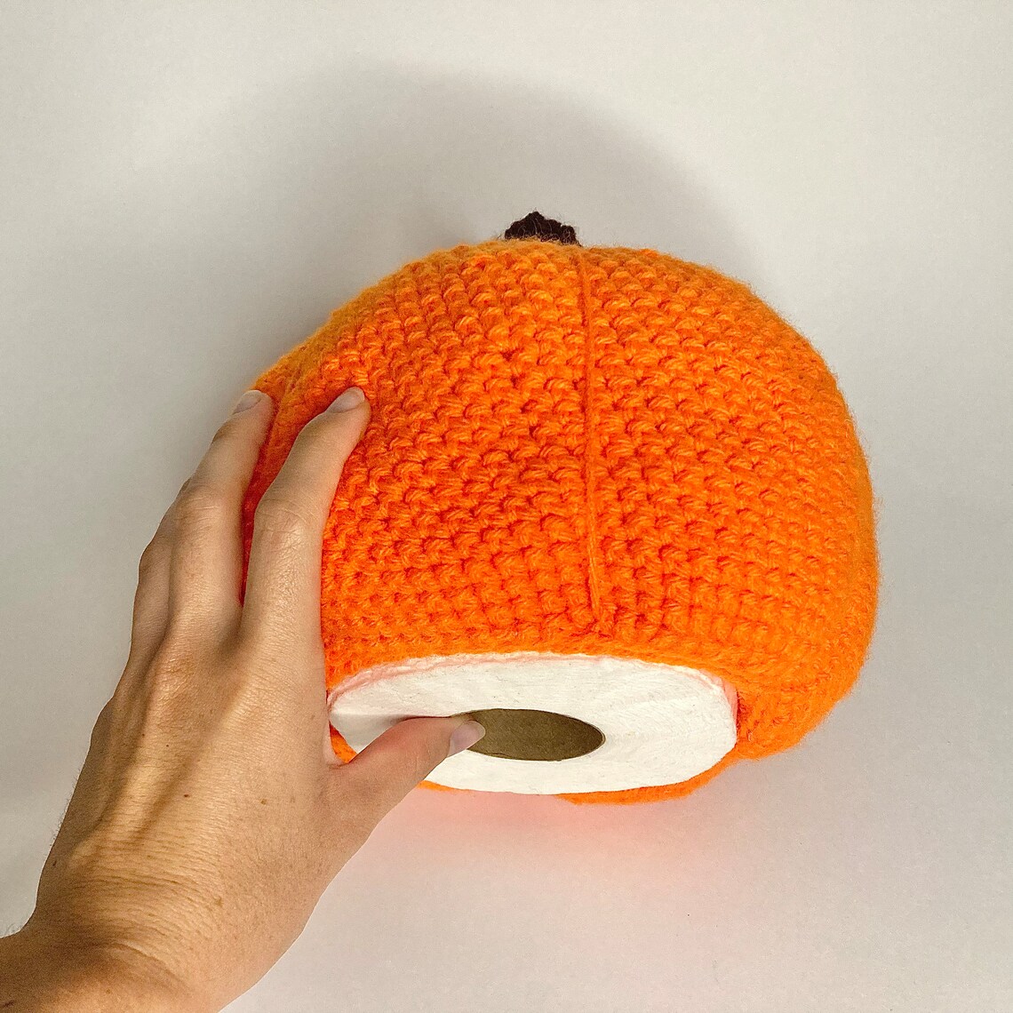 Pumpkin Toilet Paper Cover Crochet Pattern Tutorial Video Etsy