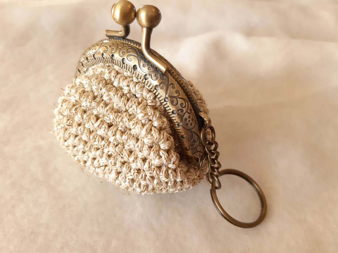 Metal Frame Minibag Keychain/ Crochet Mini Purse Keychain/ Etsy UK