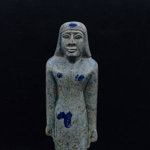 vintage Egyptian statue Nephthys goddess of the air hand carved altar statue antique art Sculpture heavy stone made in Egypt