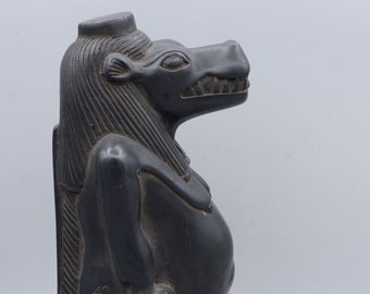 statue of taweret hippos “Goddess of Childbirth” black heavy 2 size made in Egypt