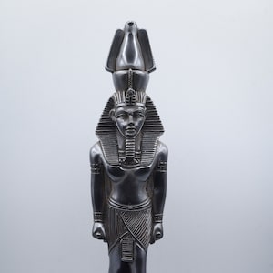 Egyptian Pharaoh king Ramesses II large Statue black solid stone made in egypt