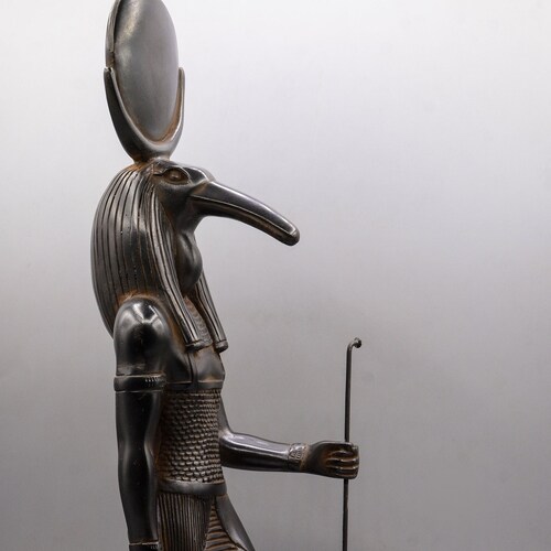 Statue Thoth god of the moon and wisdom Black large ancient Egyptian art made in Egypt shops