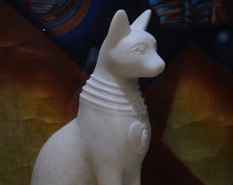 statue goddess cat Bastet large Sculpture granite marble 3 style Unique heavy stone made in Egypt