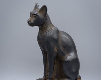 Statuetta Di Gatto Egiziano – Scultura Della Dea Protetta Antica – Bastet Ornamento In Res Per Casa, Giardino, Ufficio, Da Collezione - 11
