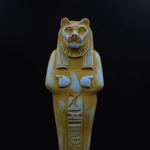 Ancient Egyptian Art statue of Goddess Sekhmet heavy blue stone 12&#39;&#39; made in egypt