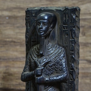 statue of Ptah Stela relief God craftsmen unique heavy black made in Egypt