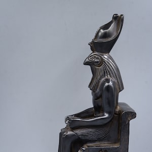Egyptian God Horus seated statue heavy made in egypt