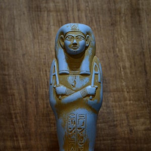 statue of Egyptian Art Ushabti SHABTI QUEEN blue made in egypt