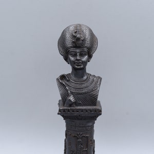 statue of Tutankhamun Egyptian art Pharaoh king tut black made in egypt