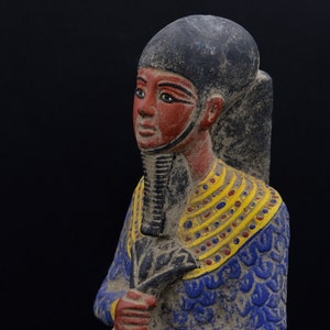 Unique statue Ptah god of artists and craftsmen 2 style heavy stone  made in egypt
