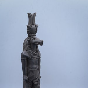 Statue égyptienne Sobek Crocodile God Of The Nile 2 style finition brillante/mate fabriquée en Egypte