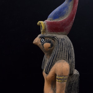 Unique Egyptian art statue of Falcon Bird God Horus Statue 2 size heavy Stone Made in Egypt