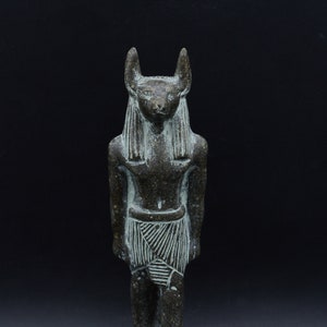 Egyptian statue Anubis God Of Death 2 style granite, marble stone made in egypt