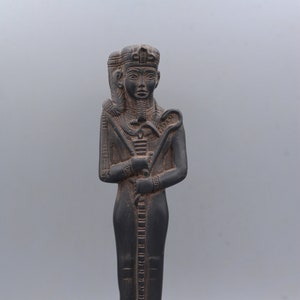 statue of Egyptian Moon God Khonsu black stone made in egypt