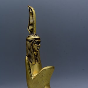 statue Maat Goddess of Balance and Truth gold Figurine handmade Egyptian art Altar statue Crafted made in egypt