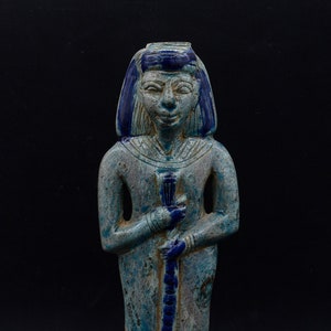 statue of Egyptian Moon God Khonsu hand carved antique art Sculpture stone made in egypt