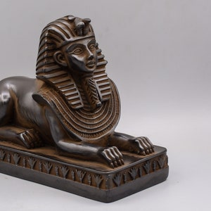 Egyptian Sphinx statue 2 size heavy black solid stone 2 size Made in egypt