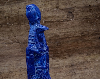 statue Thoth god of the moon and wisdom blue statue ancient Egyptian art made in Egypt