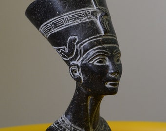 Réplica EXACTA 48 cm color negro Busto de Nefertiti Precio IMBATIBLE 