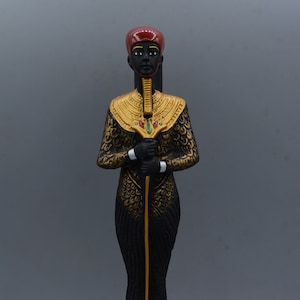 unique Ptah god of Memphis and craftsmen stone painted black gold made in egypt