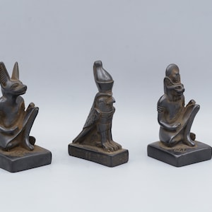 Set of 3  &#39;&#39;Anubis, Sekhmet and  horus&#39;&#39; small statue made in egypt