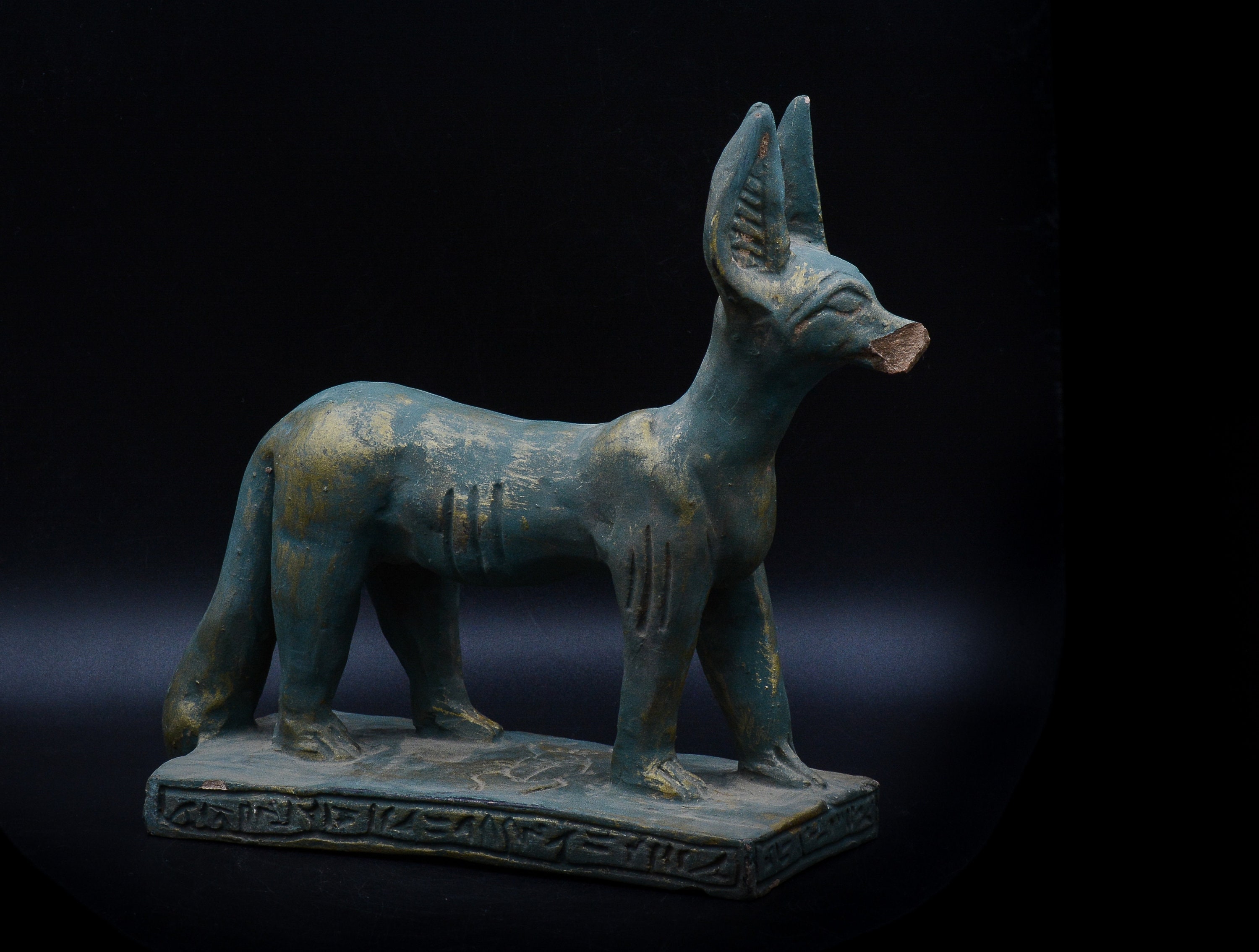 Unique anubis dog vintage Egyptian statue antique stone made Etsy