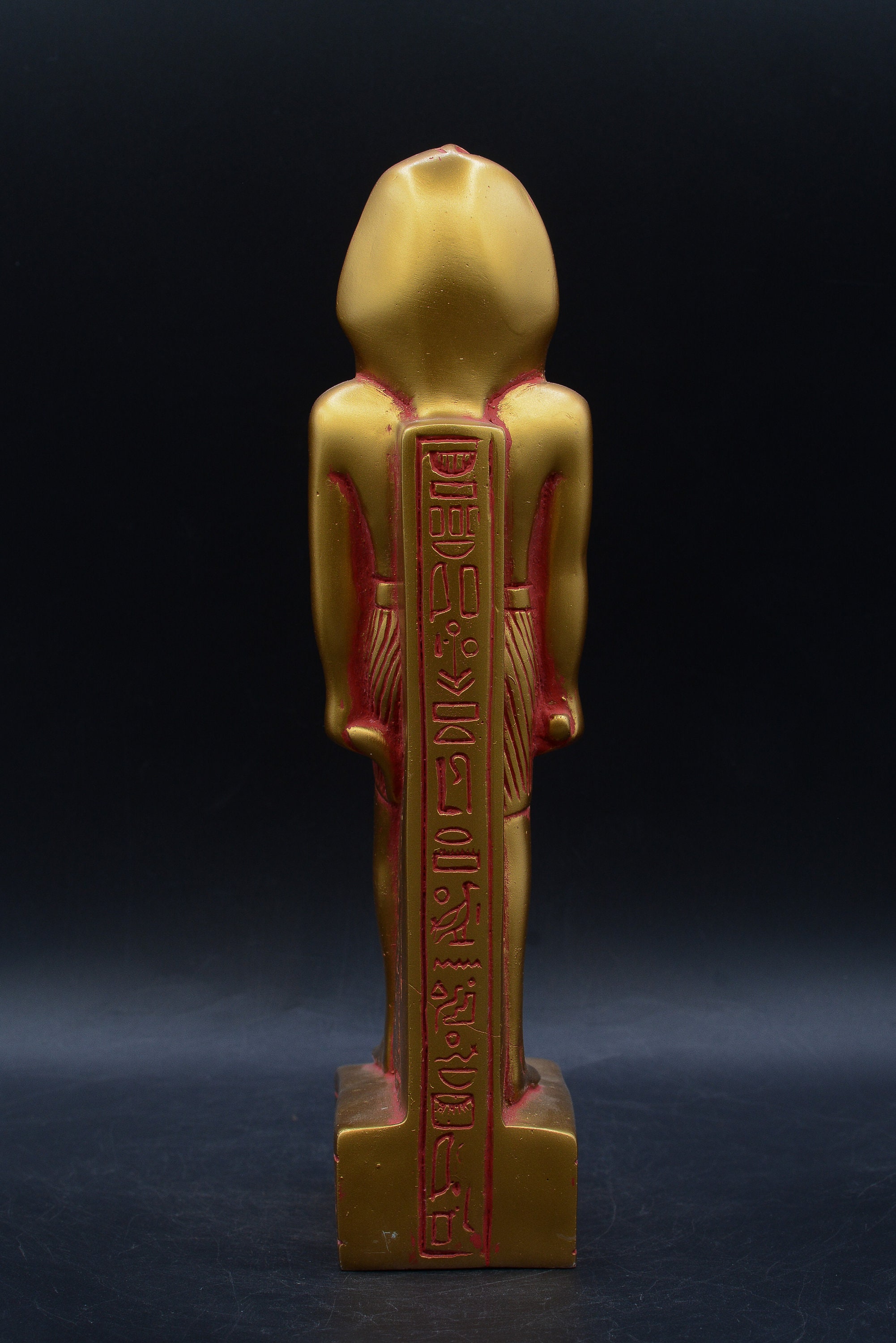 Egyptian Statue of Akhenaten Sun God Aten (amenhotep IV) Gold Made