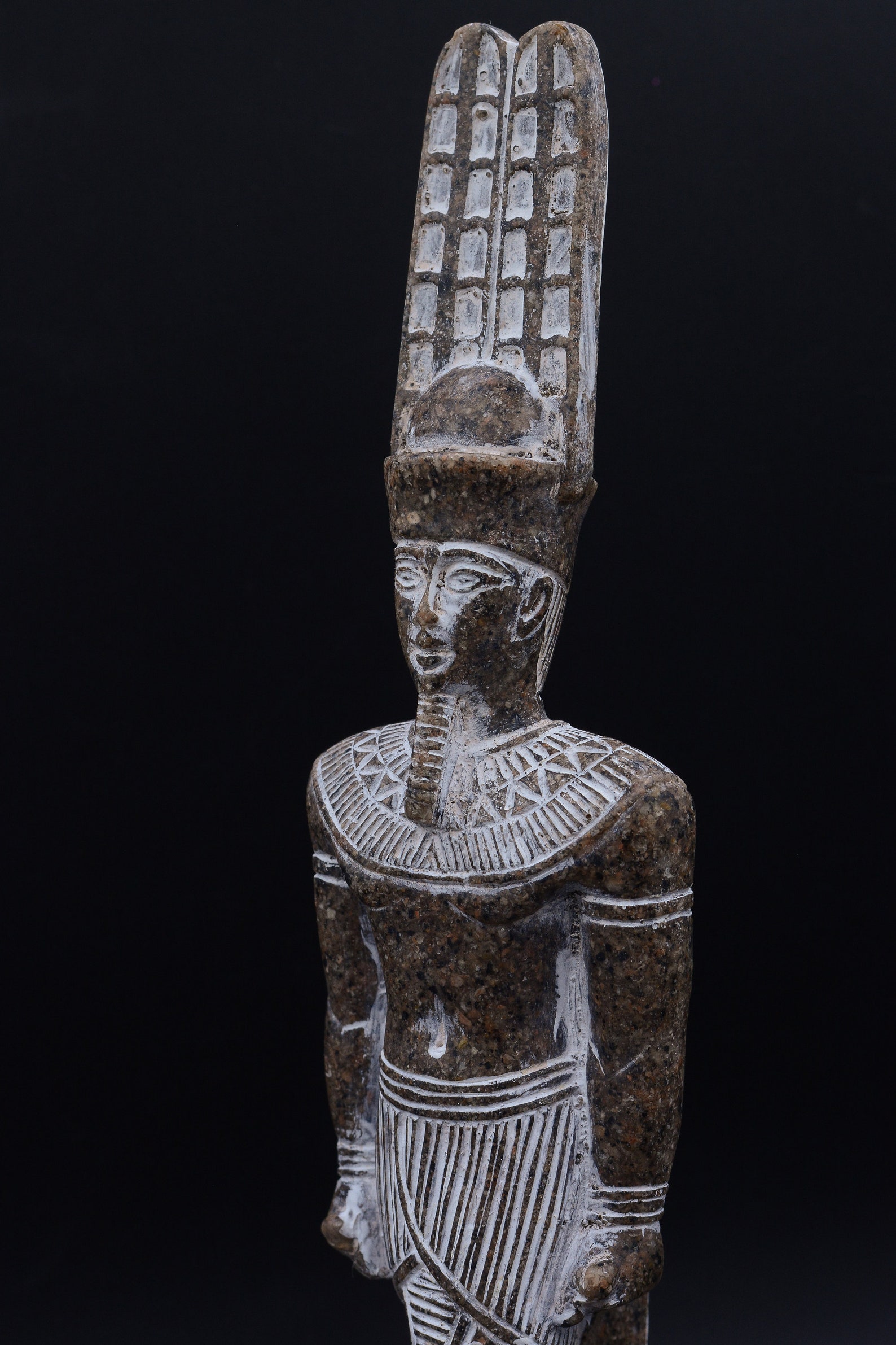 Statue of Egyptian art Amun Ra granite stone Made in Egypt Etsy