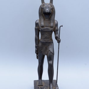 Statue of Egyptian God of War Seth Black Made in Egypt - Etsy