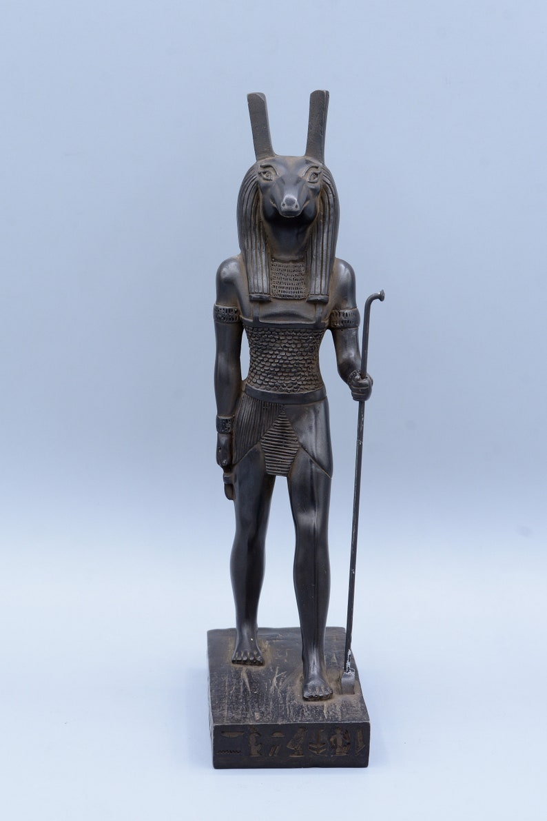 Statue of Egyptian God of War Seth Black Made in Egypt - Etsy