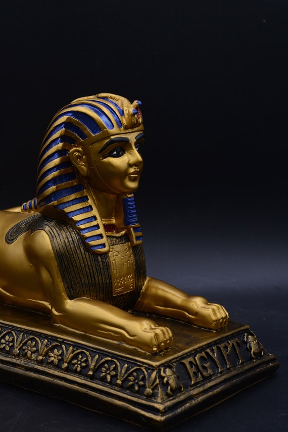 Statue of Egyptian Art Hand Painted Sphinx 2 Style Heavy