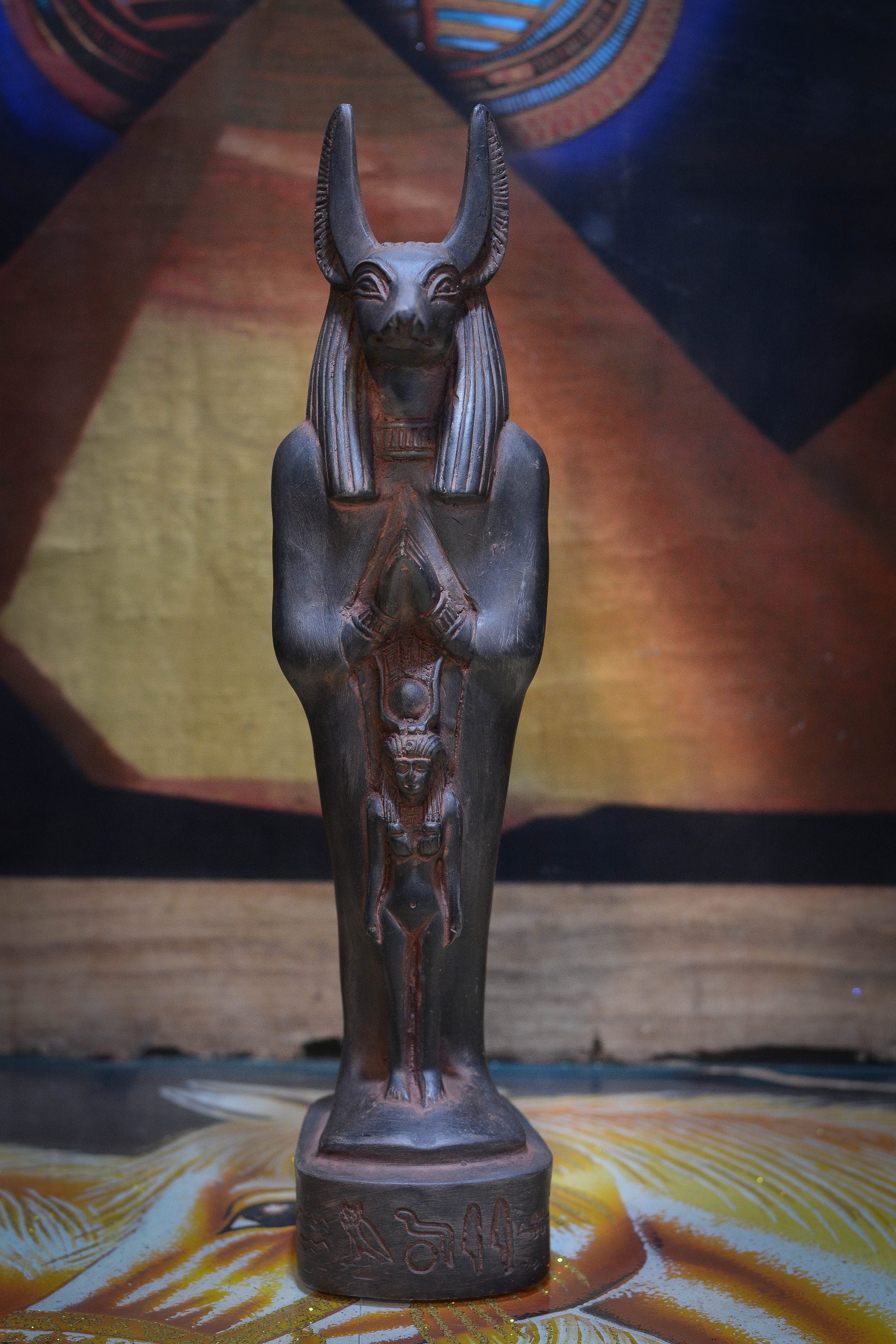 サンドストーン エジプト神話 彫刻 アヌビス サンドストーン エジプト神話 彫刻 アヌビス