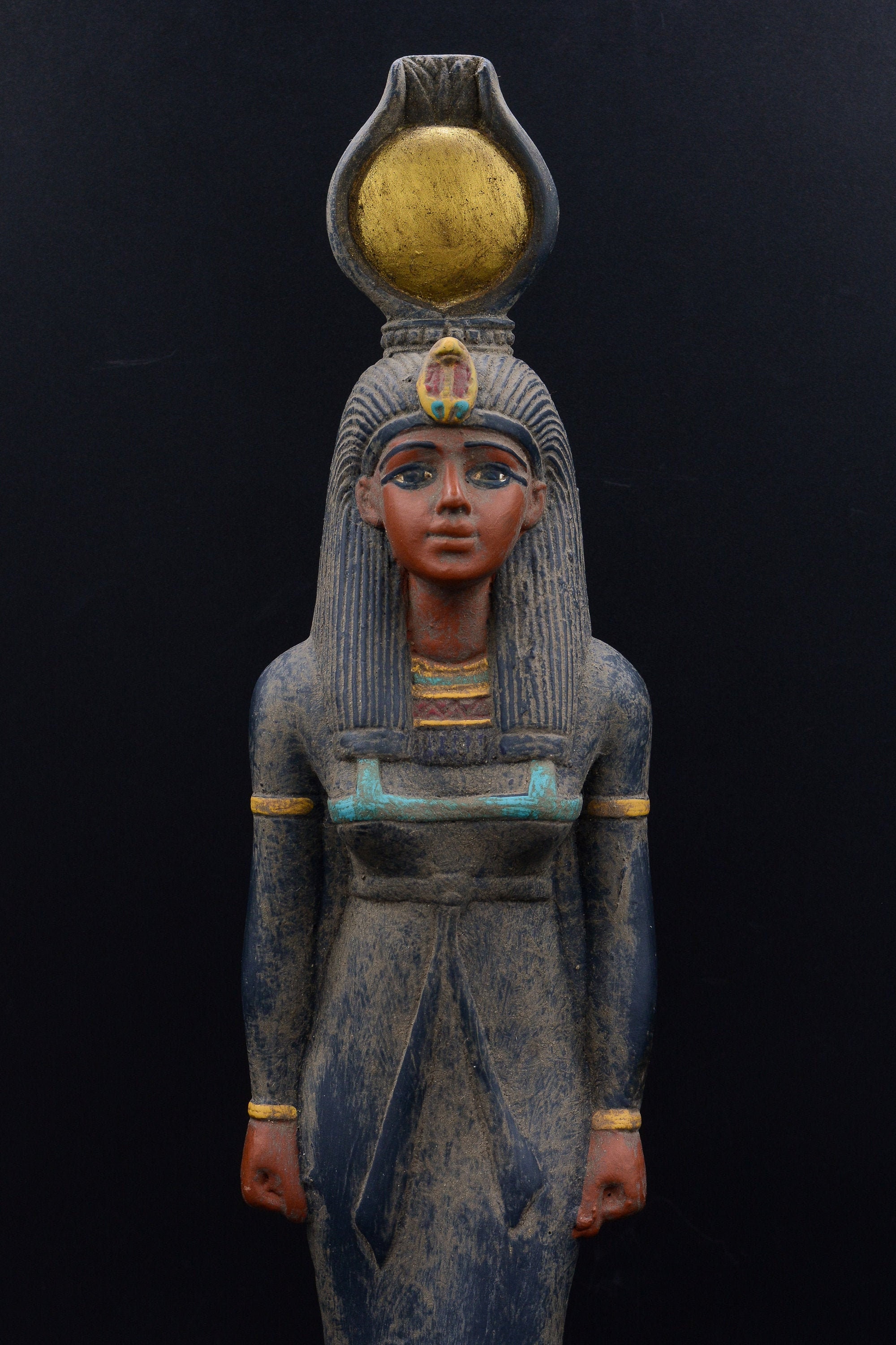Unique Egyptian antique art goddess Isis statue large Etsy