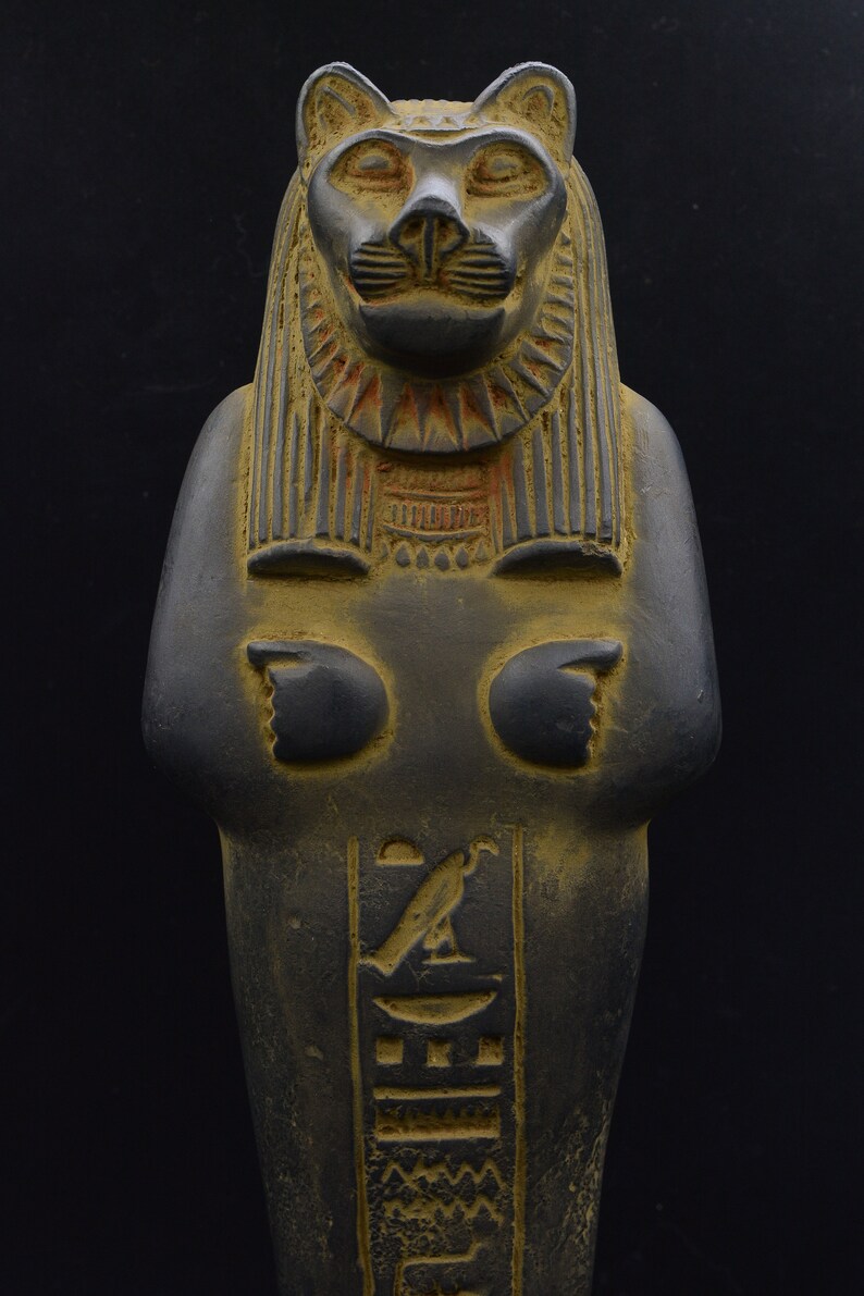 Unique Ancient Egyptian Art Statue of Goddess Sekhmet 2 Style Black ...