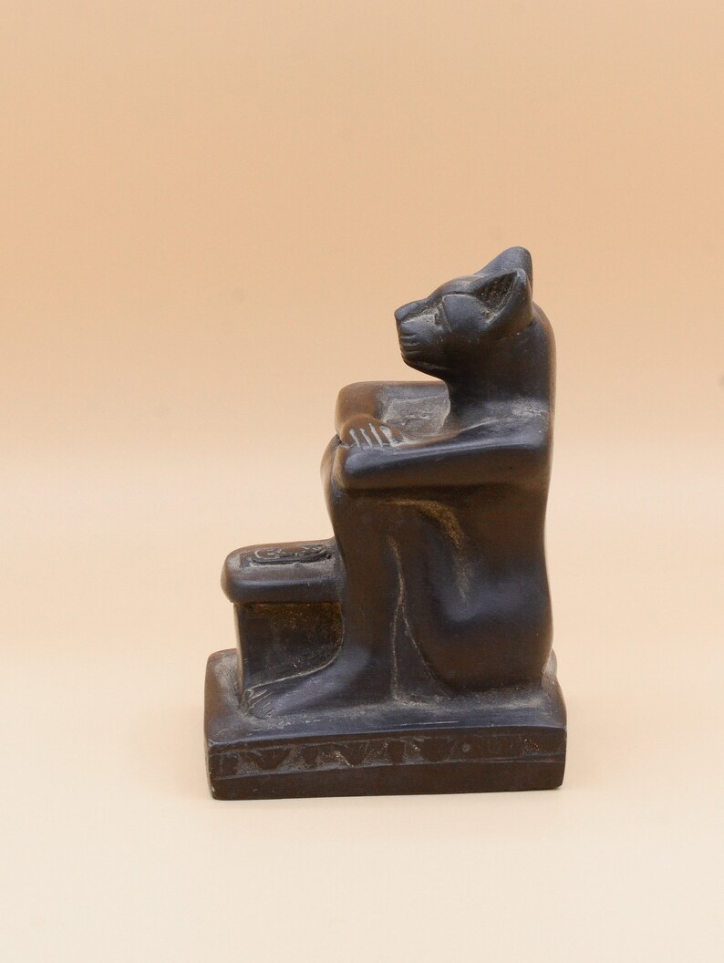Egyptian goddess Bastet black statue made in egypt