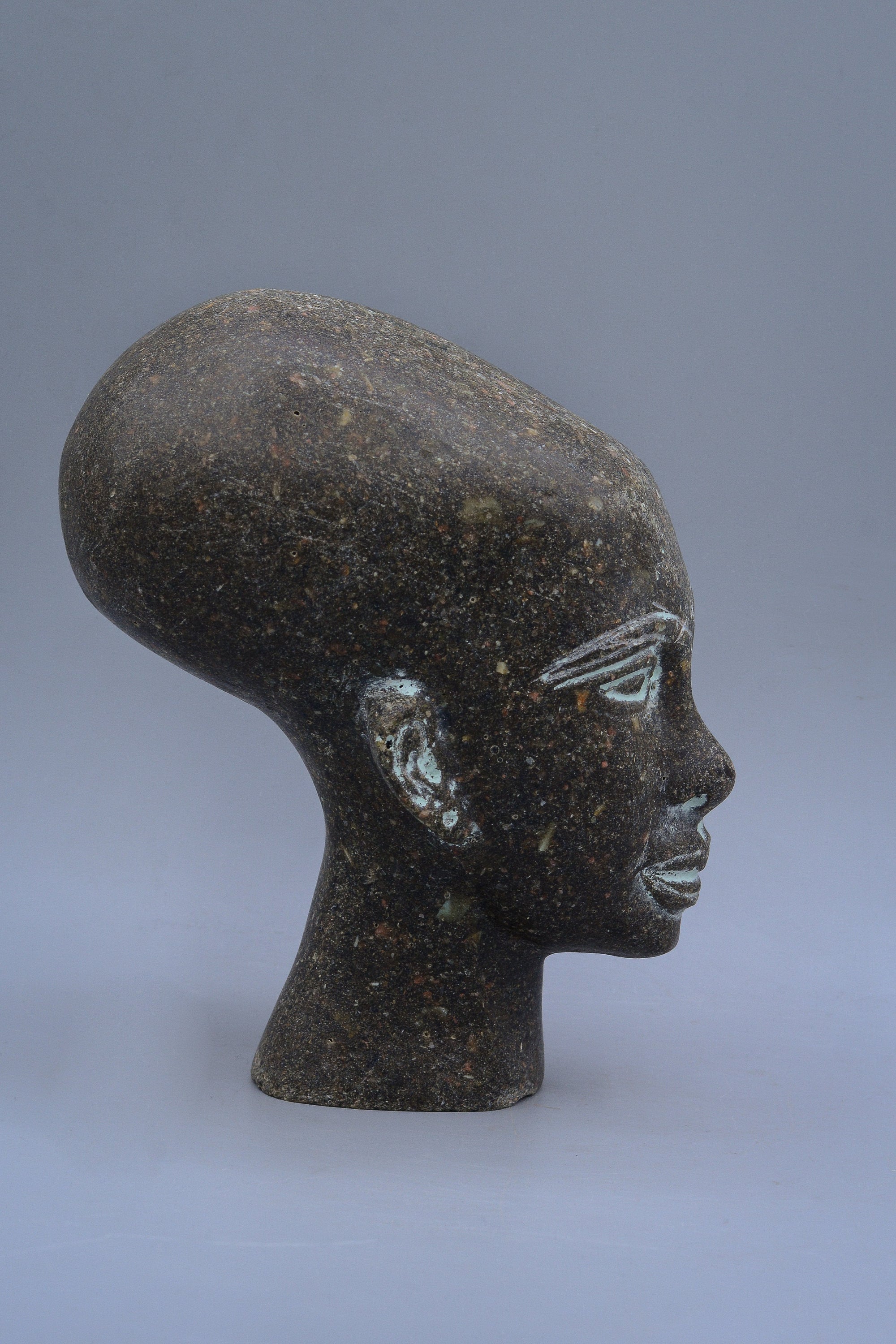 Unique Egyptian Head of Princess From Amarna Heavy Stone
