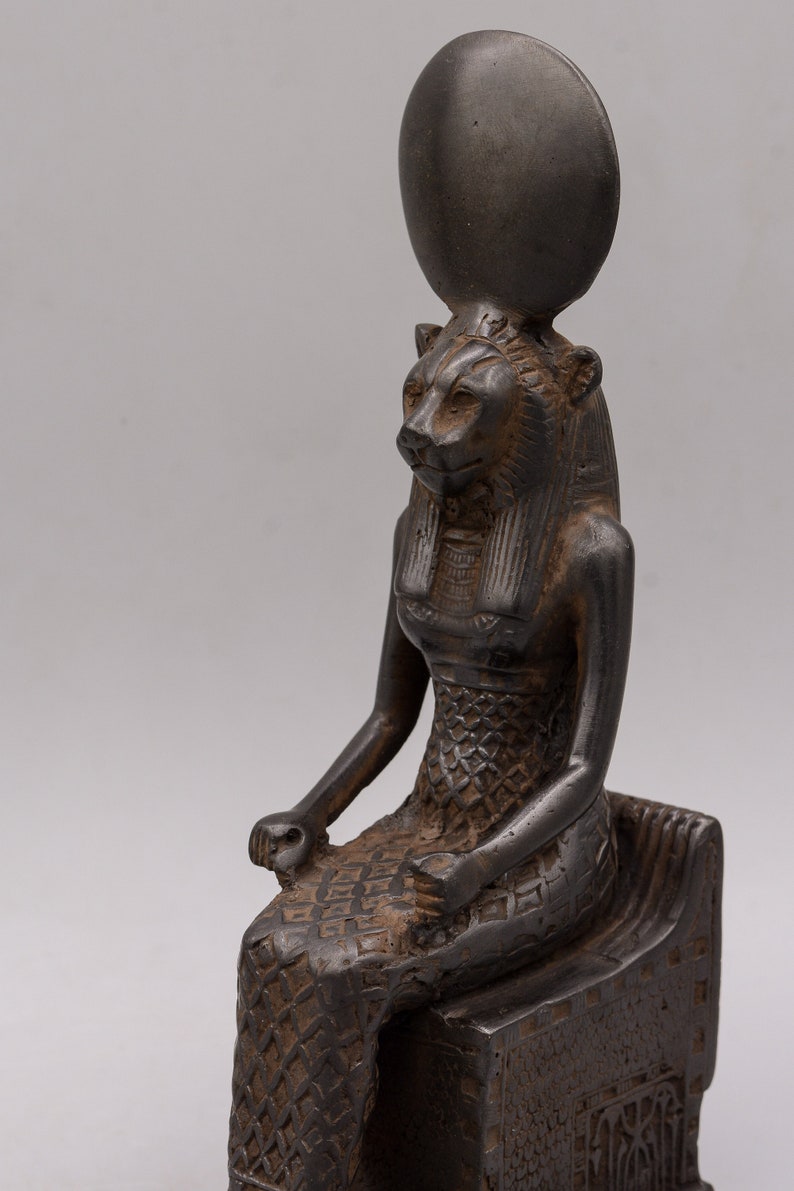 Statue of Goddess Sekhmet Seated Figurine Black Made in Egypt - Etsy