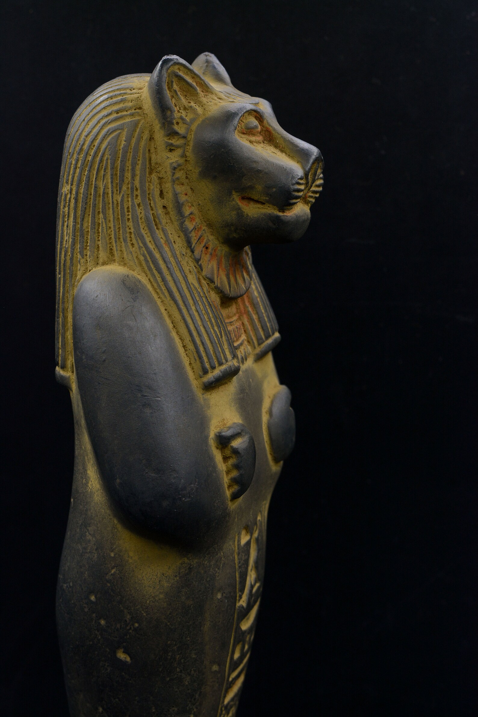 Unique Ancient Egyptian Art Statue of Goddess Sekhmet 2 Style Black ...