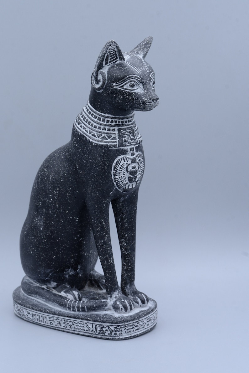Statue of Egyptian Goddess Bastet Cat Sculpture With Front - Etsy