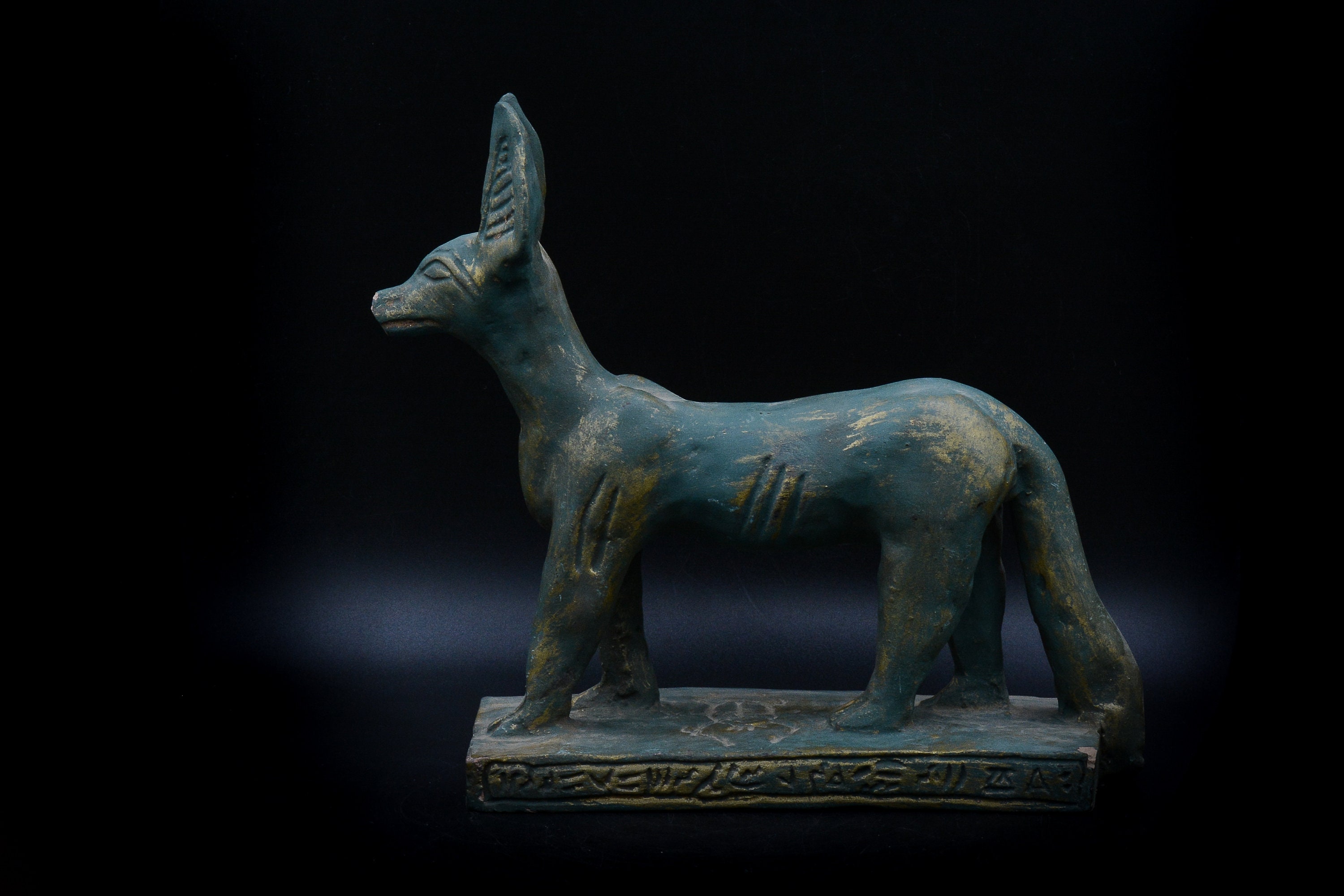 Unique anubis dog vintage Egyptian statue antique stone made Etsy