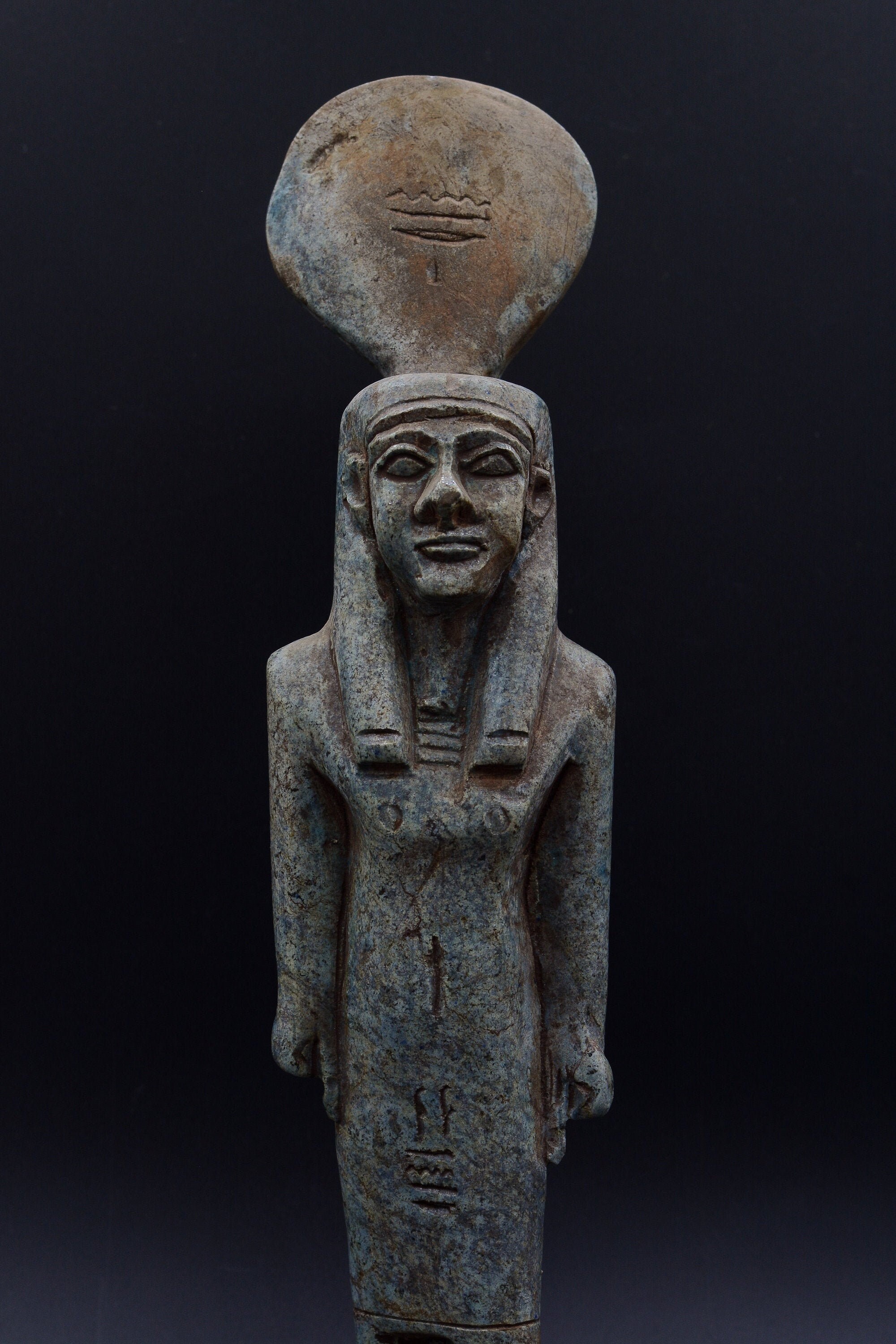 Vintage Egyptian goddess Hathor statue antique art hand carved Etsy