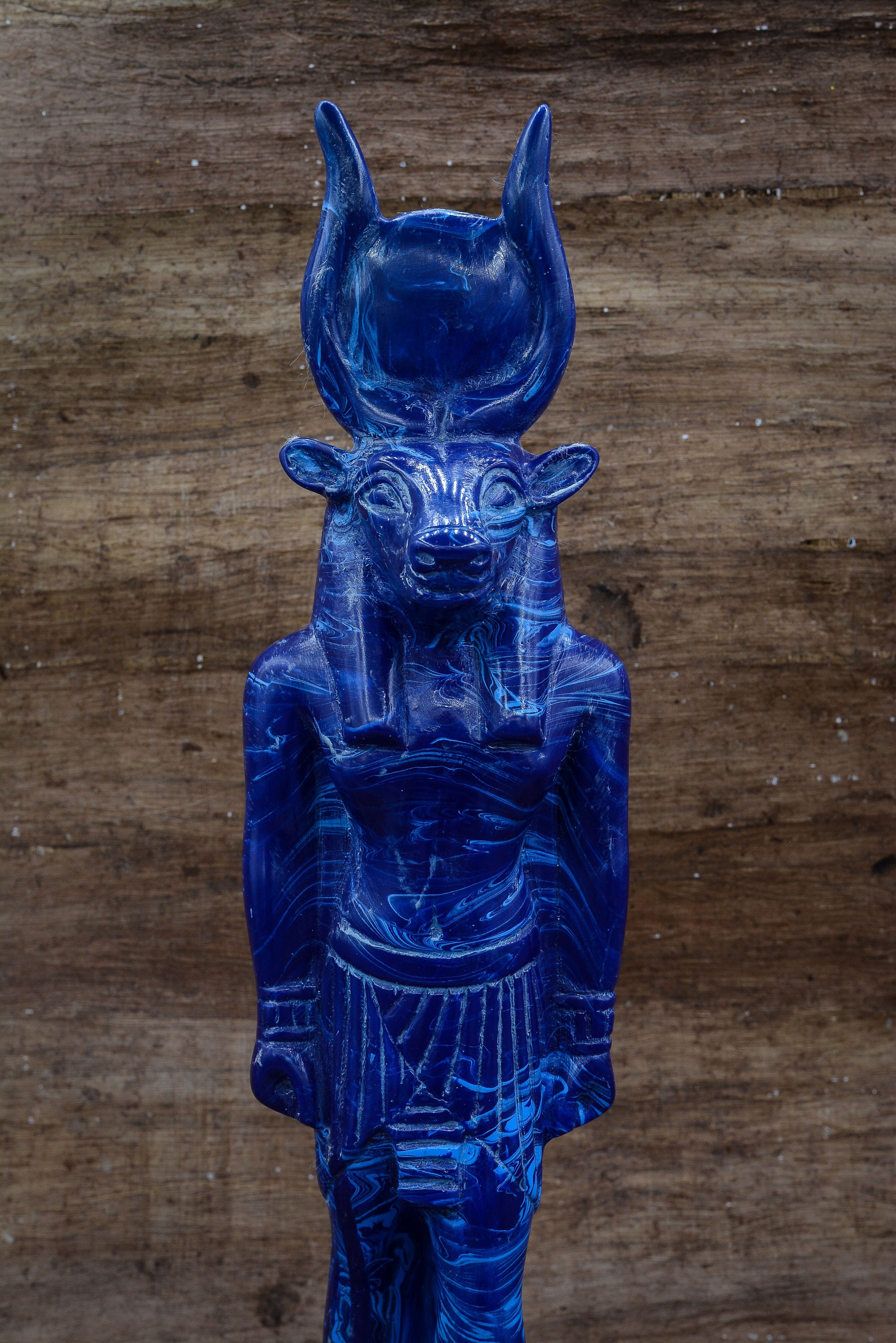 Unique Statue Goddess Hathor Blue Stone Heavy Statue Made in Egypt - Etsy