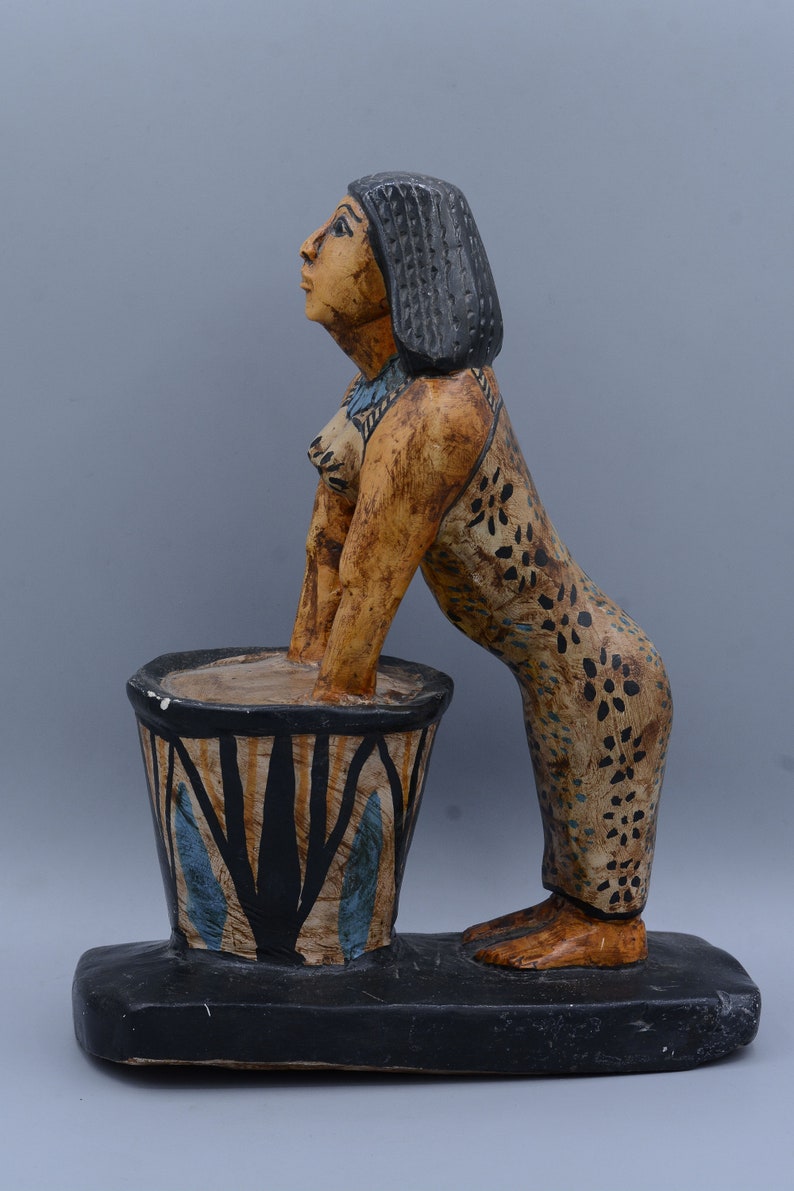 Unique Ancient Egyptian Art Heavy Statue of Woman Grinding Etsy