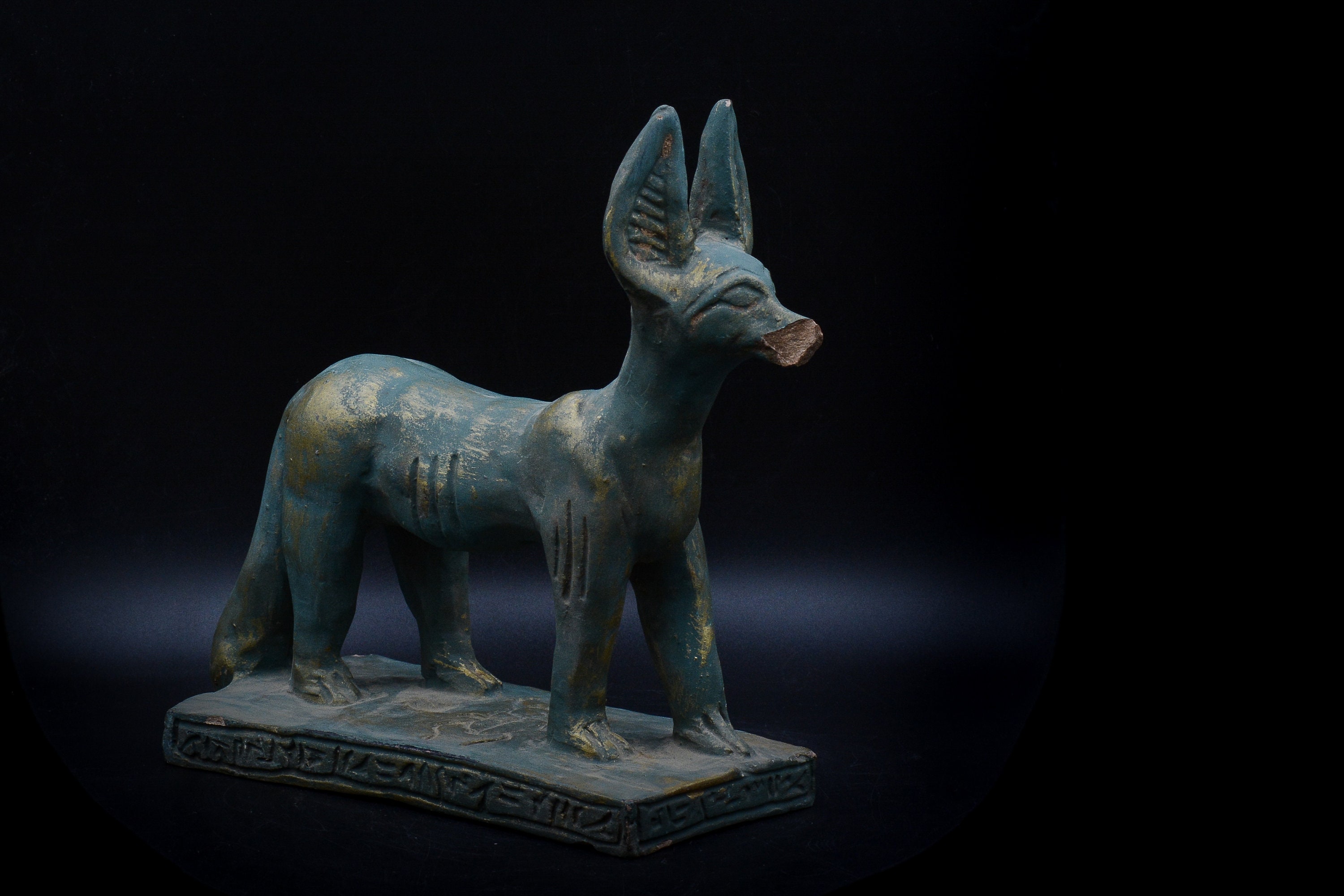 Unique anubis dog vintage Egyptian statue antique stone made Etsy
