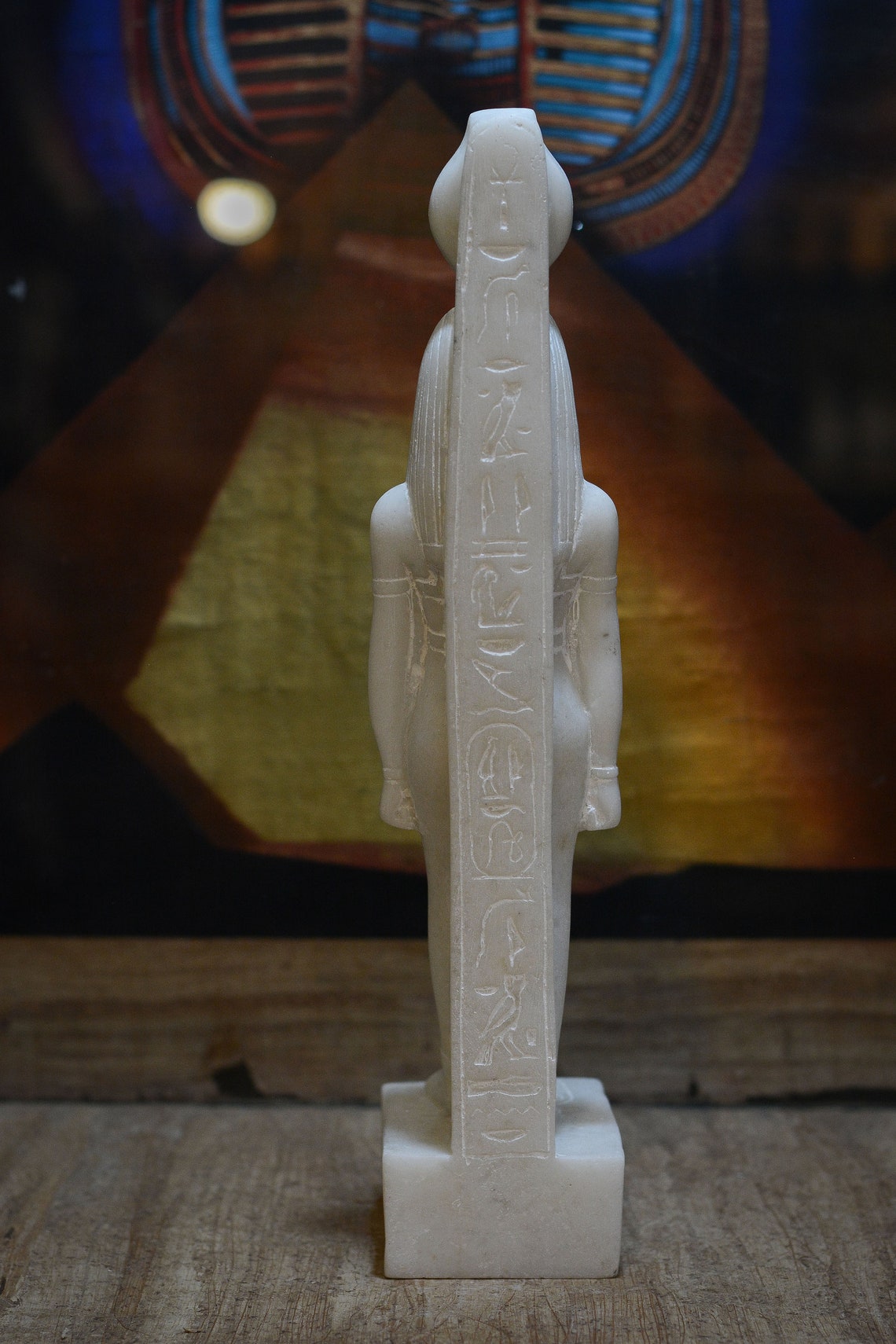 Isis Statue White Sculpture Heavy Marble Stone Ancient Egypt Etsy