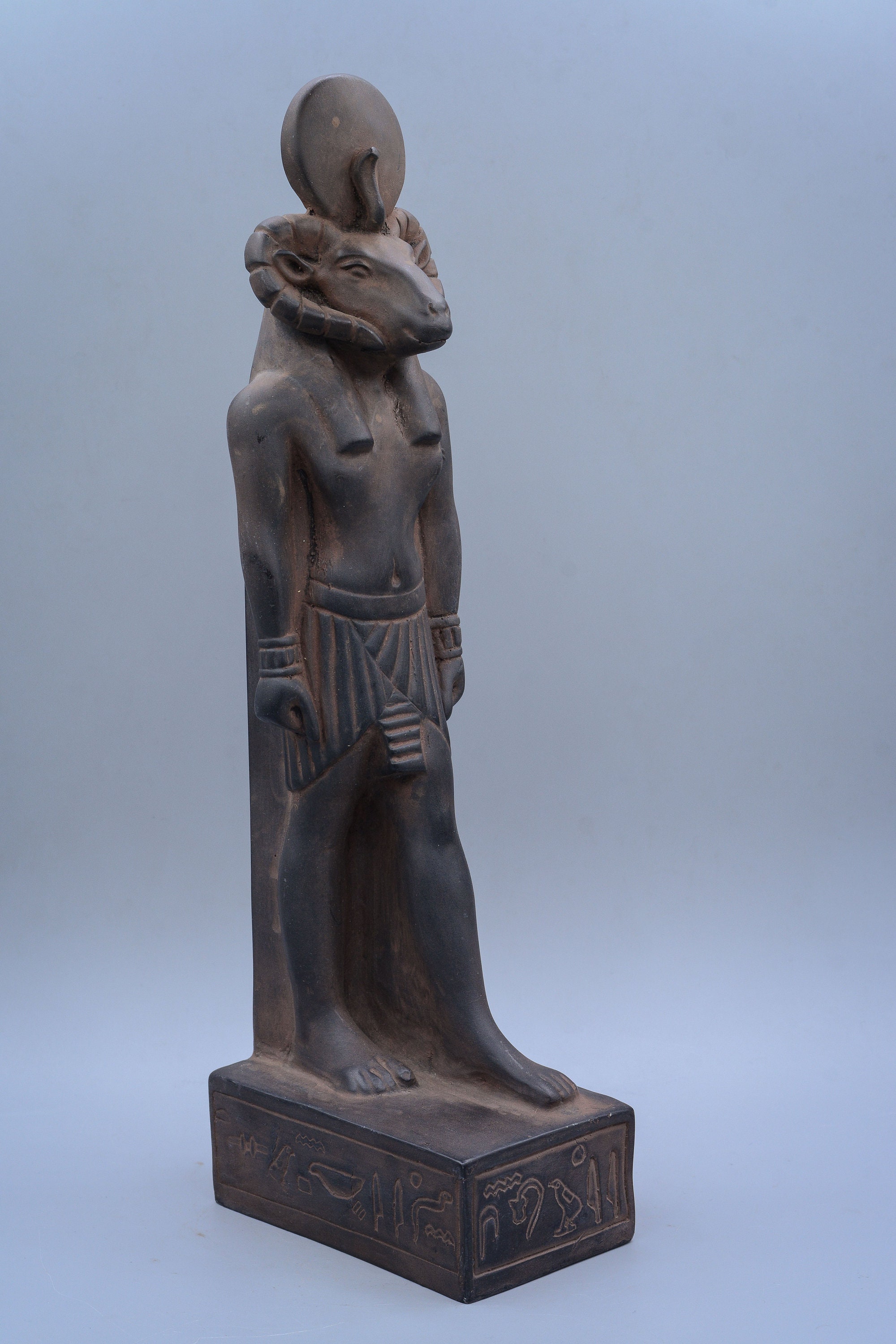 Statue of Ancient Egyptian God Khnum Stone Made in Egypt Etsy