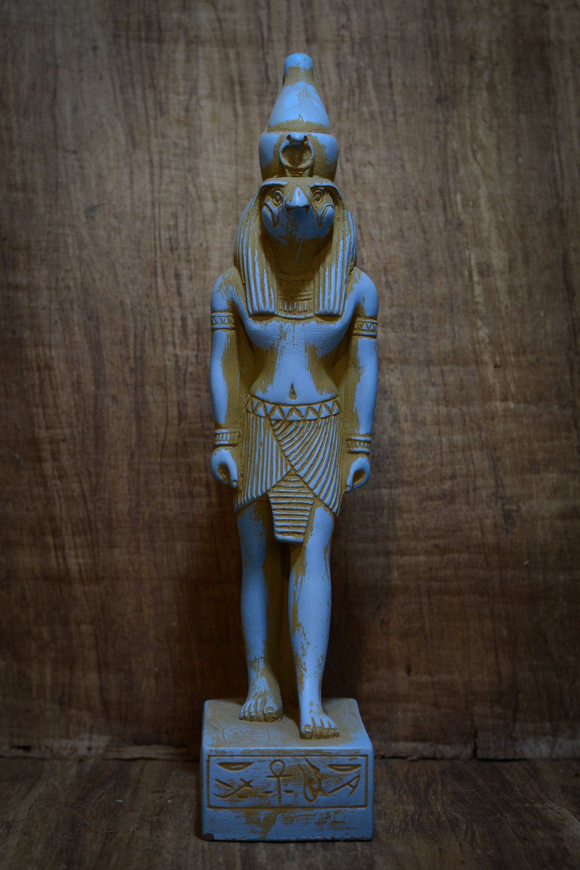 エジプトの彫像 天空の神ホルス 彫刻 大きな青 エジプト製 - Etsy 日本