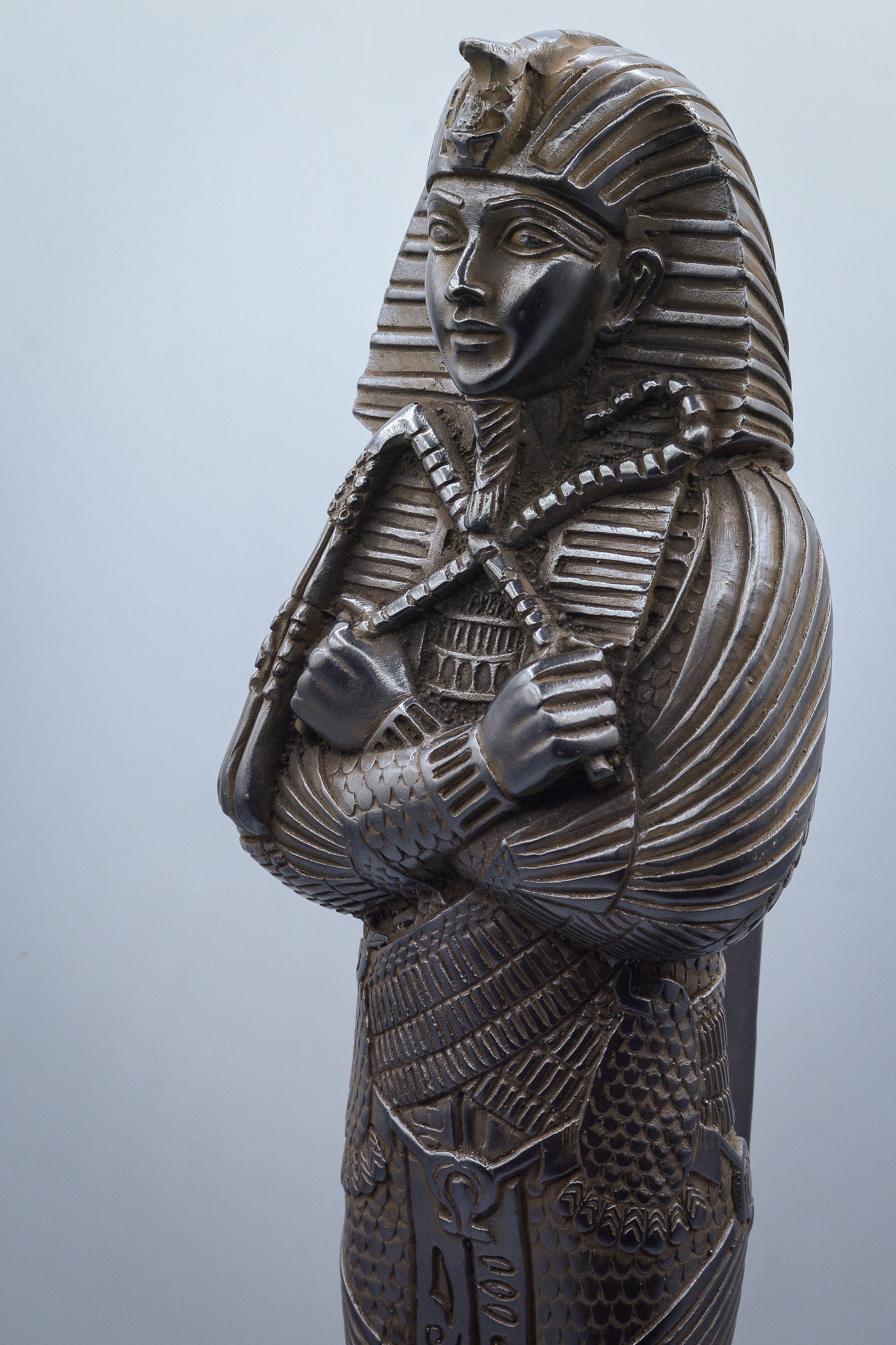 Unique Ancient Egyptian statue of King Tutankhamun large black Etsy